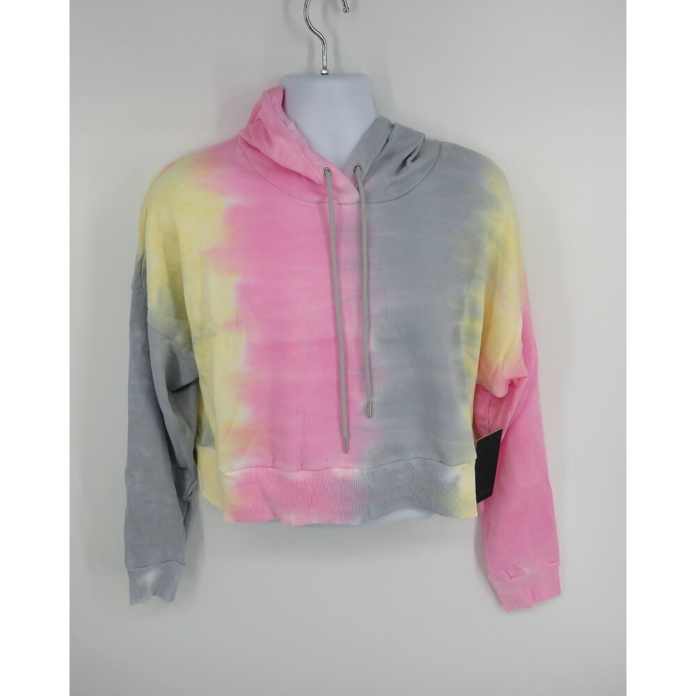 90 Degree Tie-Dye Pullover Hoodie XL Yellow Pink Grey NWT $68
